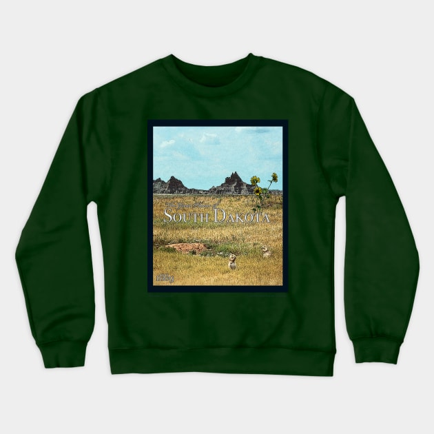 The Prairie Lands of South Dakota Crewneck Sweatshirt by kimberlyjtphotoart